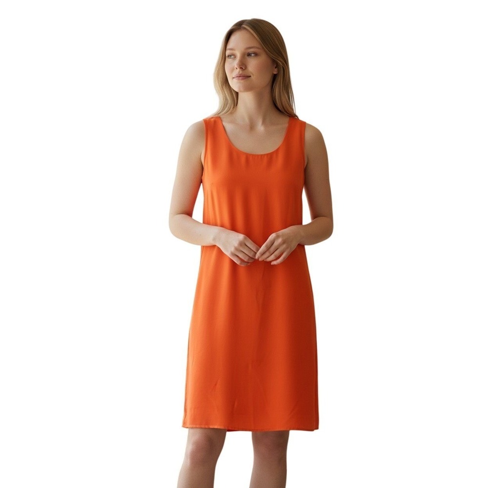 J.Crew 100% Silk Twist Back Shift Dress Orange 2‎ NWOT $158 Coastal